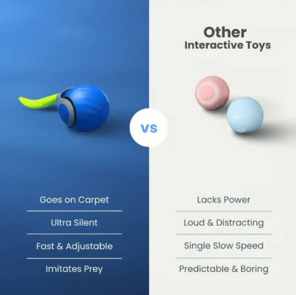 🔥New Version Upgrade Interactive Electric Rolling Ball with Teasing Tail