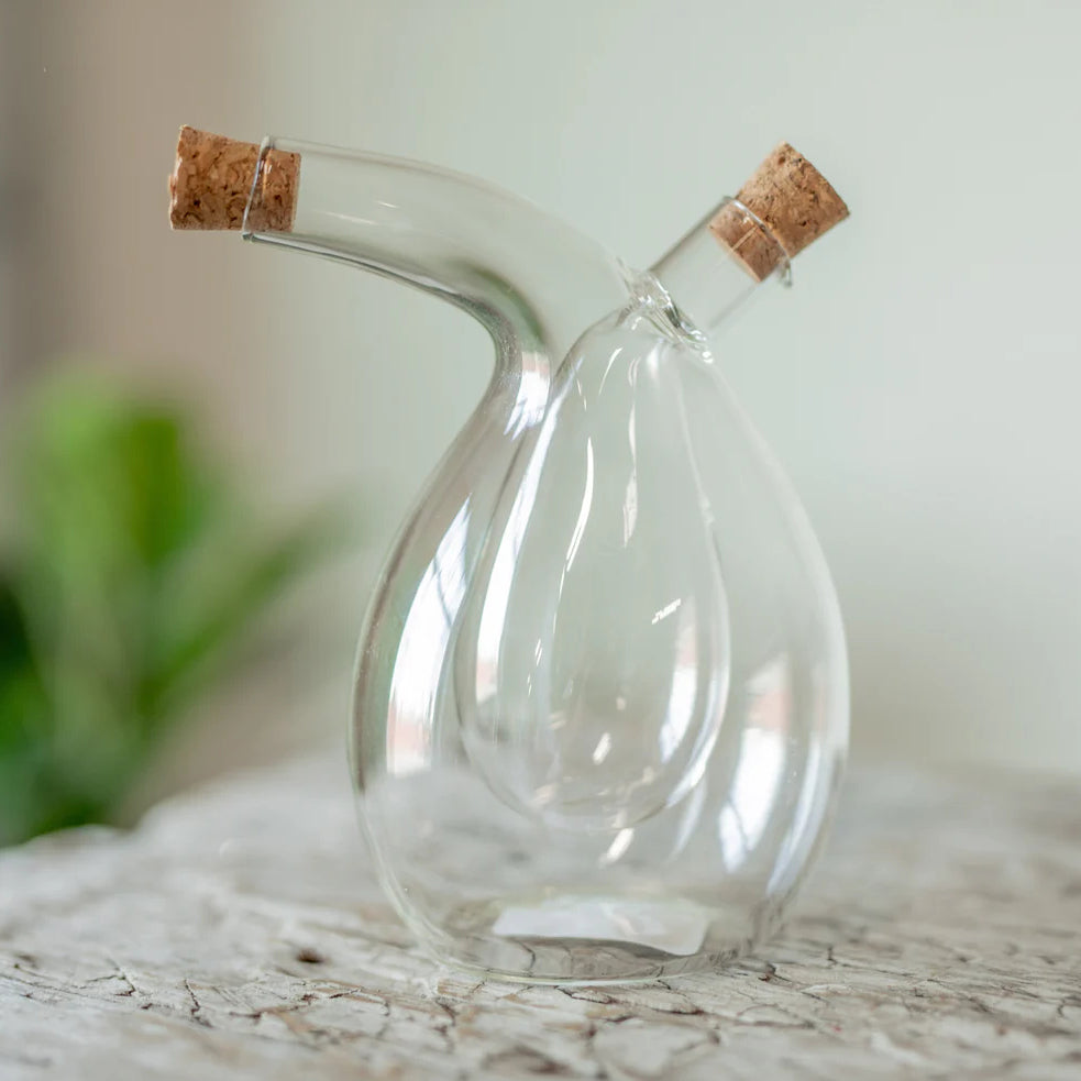 “2-in-1 Glass Oil & Vinegar Dispenser Bottle”