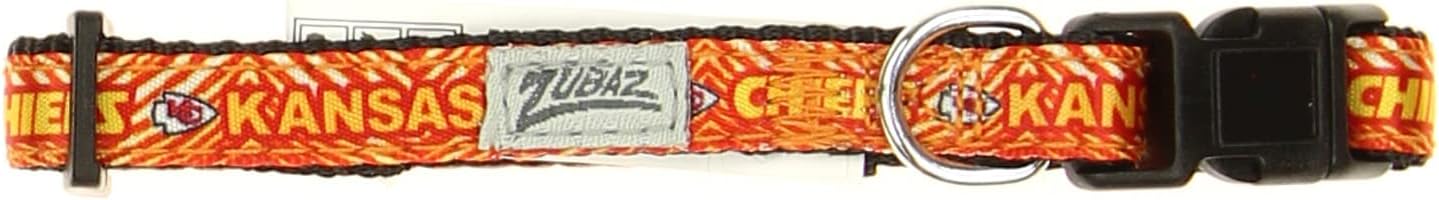 Zubaz NFL Team Adjustable Pet Collar for Dogs & Cats, Pittsburgh Steelers, Medium