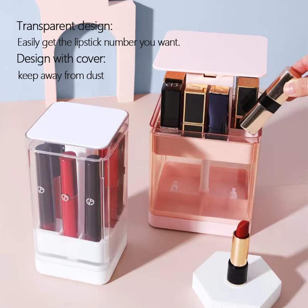 “💄 Auto Lift Lipstick & Gloss Organizer – 12 Slots ✨ Dust-Free”