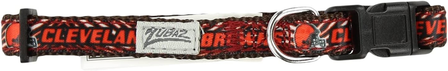 Zubaz NFL Team Adjustable Pet Collar for Dogs & Cats, Pittsburgh Steelers, Medium