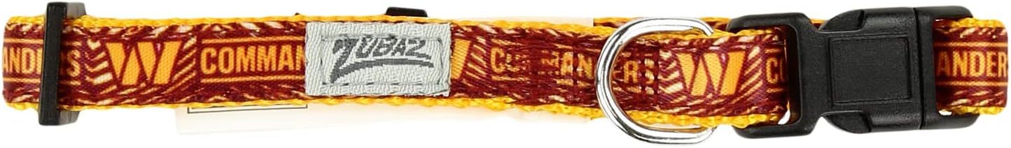 Zubaz NFL Team Adjustable Pet Collar for Dogs & Cats, Pittsburgh Steelers, Medium