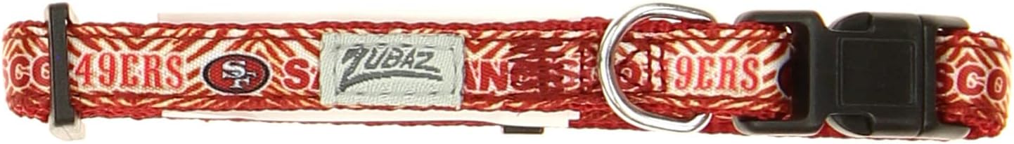 Zubaz NFL Team Adjustable Pet Collar for Dogs & Cats, Pittsburgh Steelers, Medium