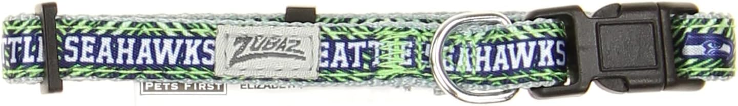 Zubaz NFL Team Adjustable Pet Collar for Dogs & Cats, Pittsburgh Steelers, Medium