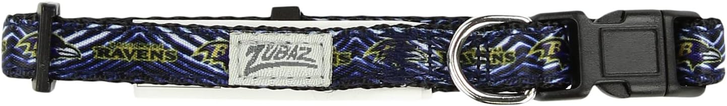 Zubaz NFL Team Adjustable Pet Collar for Dogs & Cats, Pittsburgh Steelers, Medium