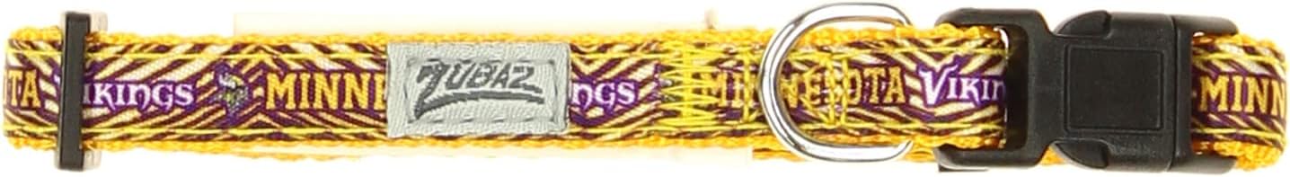 Zubaz NFL Team Adjustable Pet Collar for Dogs & Cats, Pittsburgh Steelers, Medium