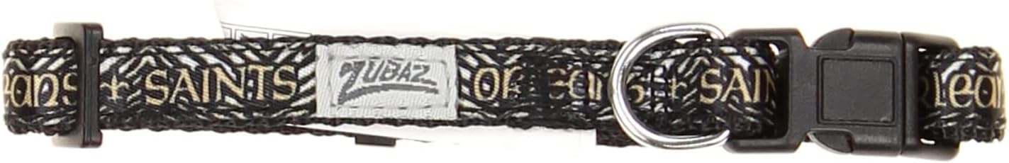 Zubaz NFL Team Adjustable Pet Collar for Dogs & Cats, Pittsburgh Steelers, Medium