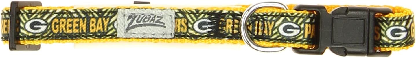 Zubaz NFL Team Adjustable Pet Collar for Dogs & Cats, Pittsburgh Steelers, Medium