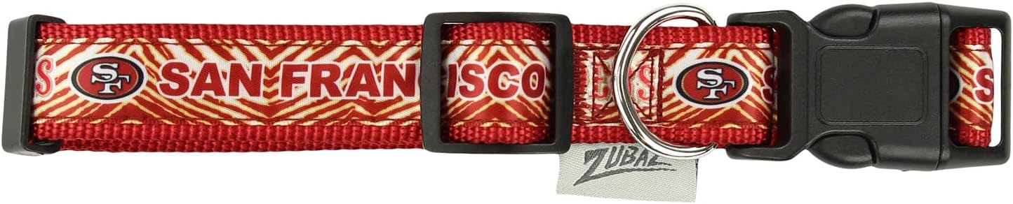 Zubaz NFL Team Adjustable Pet Collar for Dogs & Cats, Pittsburgh Steelers, Medium