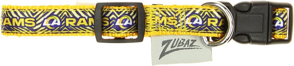 Zubaz NFL Team Adjustable Pet Collar for Dogs & Cats, Pittsburgh Steelers, Medium