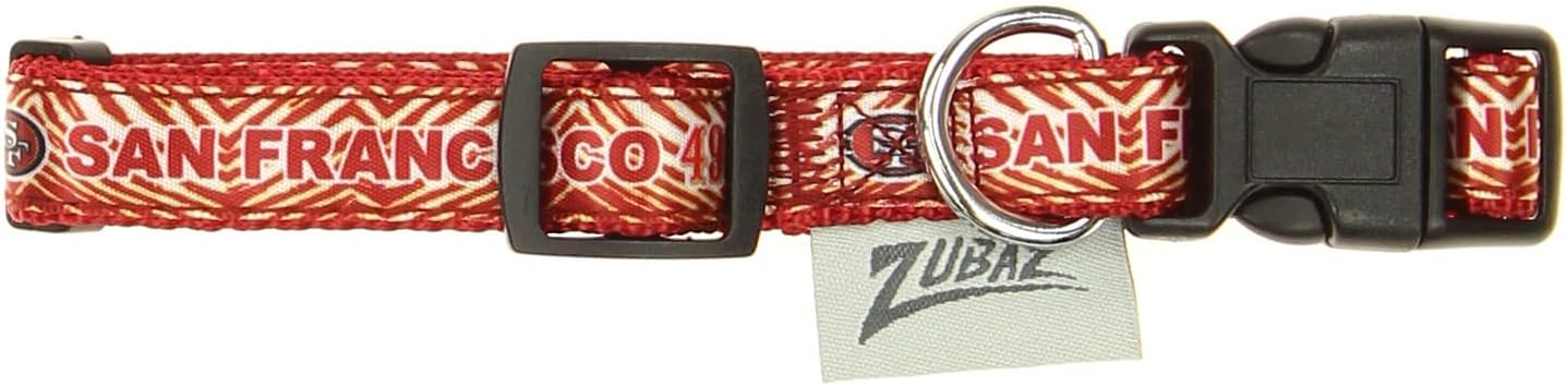 Zubaz NFL Team Adjustable Pet Collar for Dogs & Cats, Pittsburgh Steelers, Medium