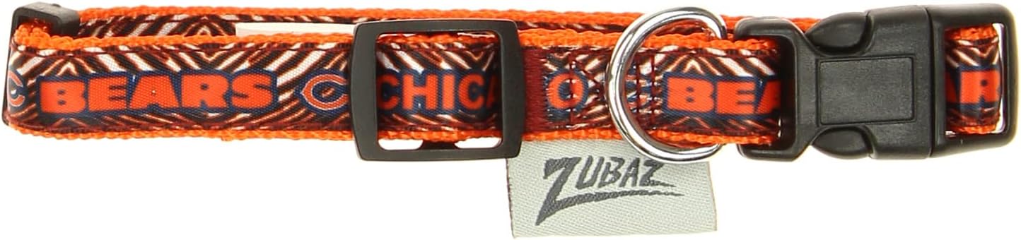 Zubaz NFL Team Adjustable Pet Collar for Dogs & Cats, Pittsburgh Steelers, Medium