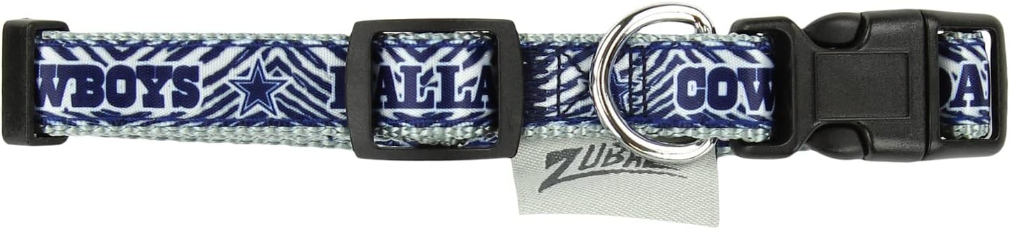 Zubaz NFL Team Adjustable Pet Collar for Dogs & Cats, Pittsburgh Steelers, Medium