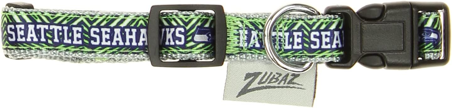 Zubaz NFL Team Adjustable Pet Collar for Dogs & Cats, Pittsburgh Steelers, Medium