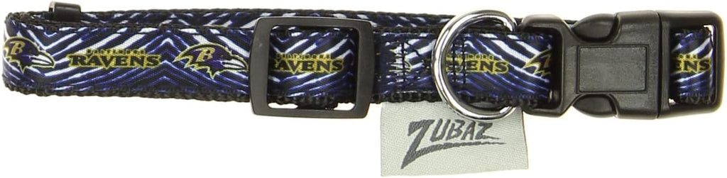 Zubaz NFL Team Adjustable Pet Collar for Dogs & Cats, Pittsburgh Steelers, Medium