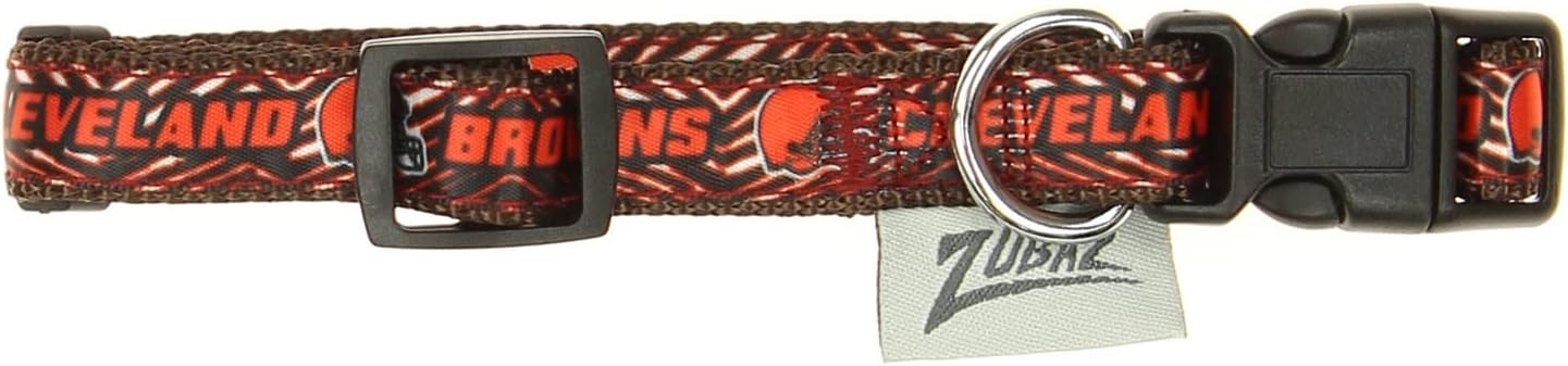 Zubaz NFL Team Adjustable Pet Collar for Dogs & Cats, Pittsburgh Steelers, Medium