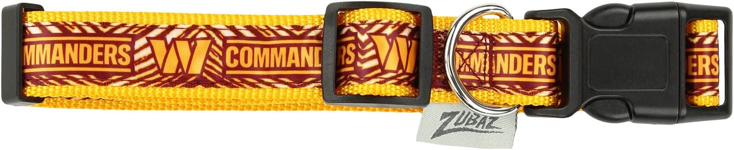 Zubaz NFL Team Adjustable Pet Collar for Dogs & Cats, Pittsburgh Steelers, Medium