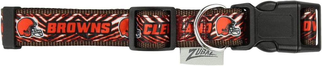 Zubaz NFL Team Adjustable Pet Collar for Dogs & Cats, Pittsburgh Steelers, Medium