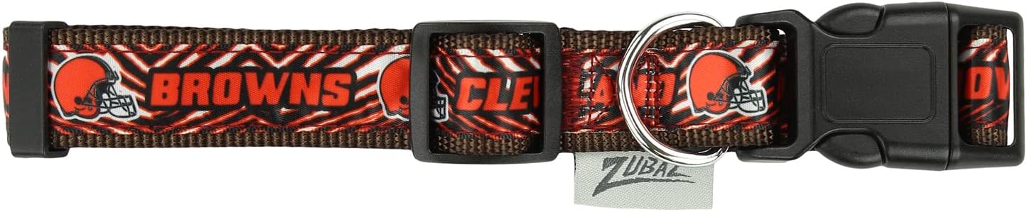 Zubaz NFL Team Adjustable Pet Collar for Dogs & Cats, Pittsburgh Steelers, Medium