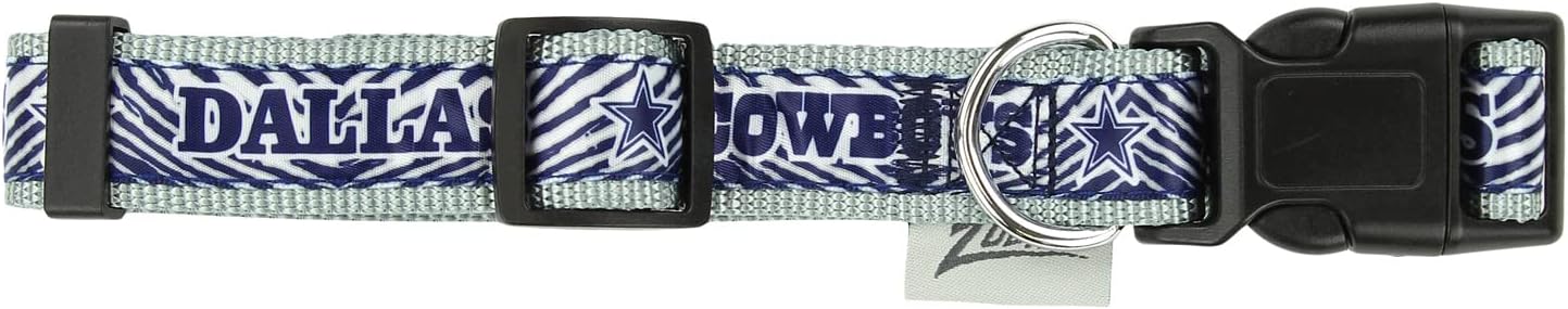 Zubaz NFL Team Adjustable Pet Collar for Dogs & Cats, Pittsburgh Steelers, Medium