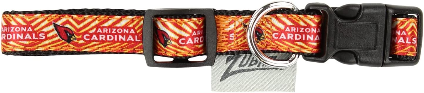 Zubaz NFL Team Adjustable Pet Collar for Dogs & Cats, Pittsburgh Steelers, Medium
