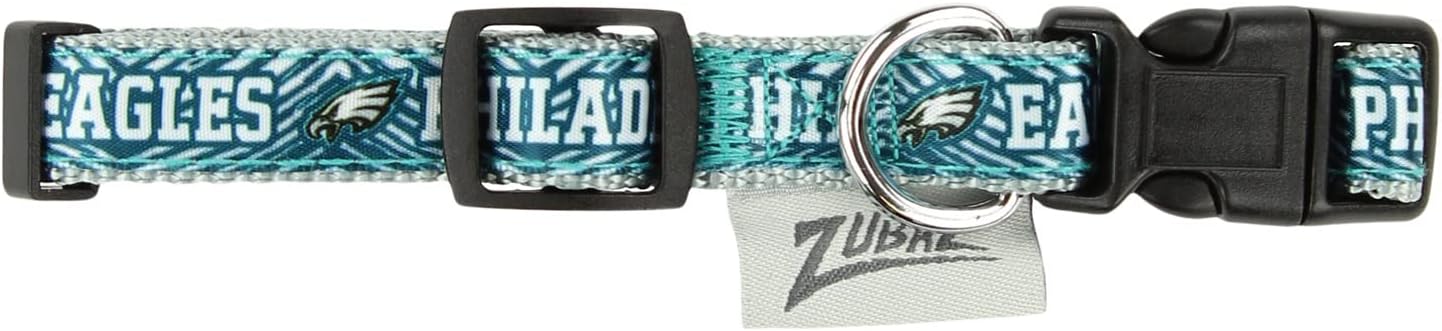 Zubaz NFL Team Adjustable Pet Collar for Dogs & Cats, Pittsburgh Steelers, Medium