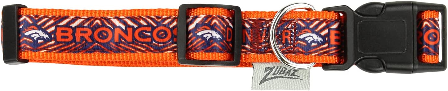 Zubaz NFL Team Adjustable Pet Collar for Dogs & Cats, Pittsburgh Steelers, Medium