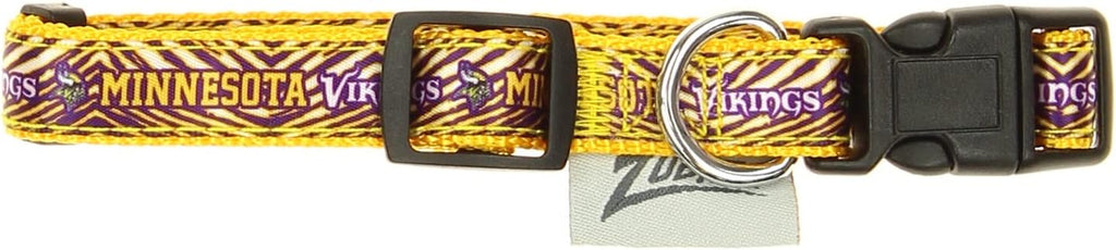 Zubaz NFL Team Adjustable Pet Collar for Dogs & Cats, Pittsburgh Steelers, Medium