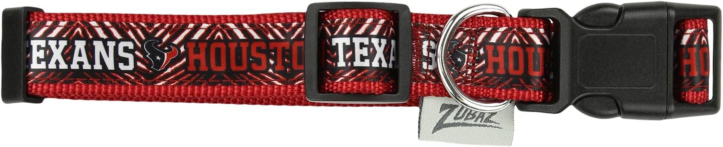 Zubaz NFL Team Adjustable Pet Collar for Dogs & Cats, Pittsburgh Steelers, Medium