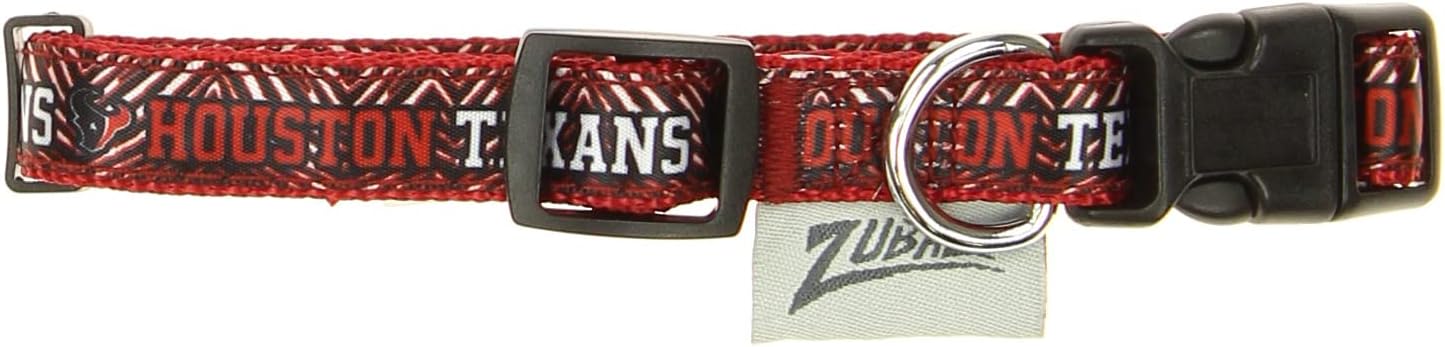 Zubaz NFL Team Adjustable Pet Collar for Dogs & Cats, Pittsburgh Steelers, Medium