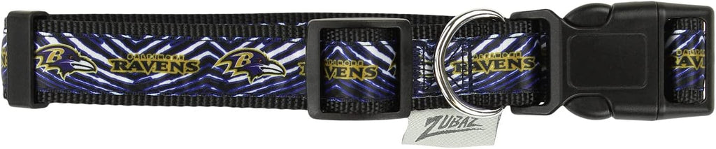 Zubaz NFL Team Adjustable Pet Collar for Dogs & Cats, Pittsburgh Steelers, Medium