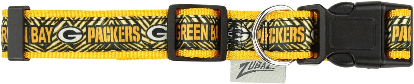 Zubaz NFL Team Adjustable Pet Collar for Dogs & Cats, Pittsburgh Steelers, Medium