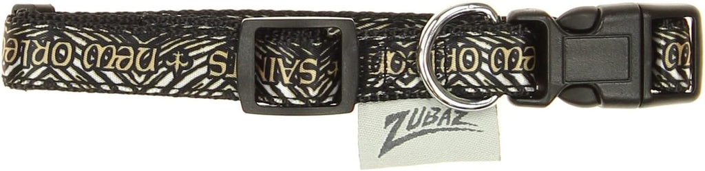 Zubaz NFL Team Adjustable Pet Collar for Dogs & Cats, Pittsburgh Steelers, Medium