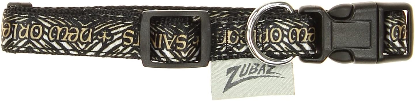 Zubaz NFL Team Adjustable Pet Collar for Dogs & Cats, Pittsburgh Steelers, Medium