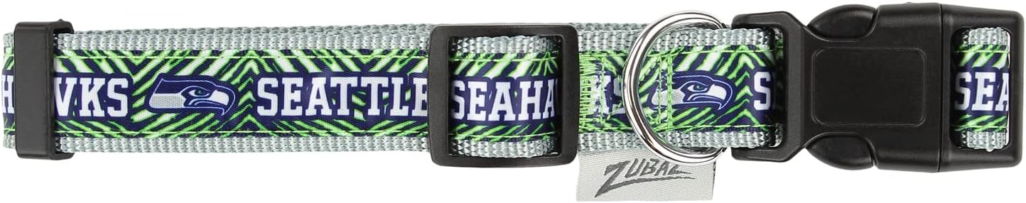 Zubaz NFL Team Adjustable Pet Collar for Dogs & Cats, Pittsburgh Steelers, Medium