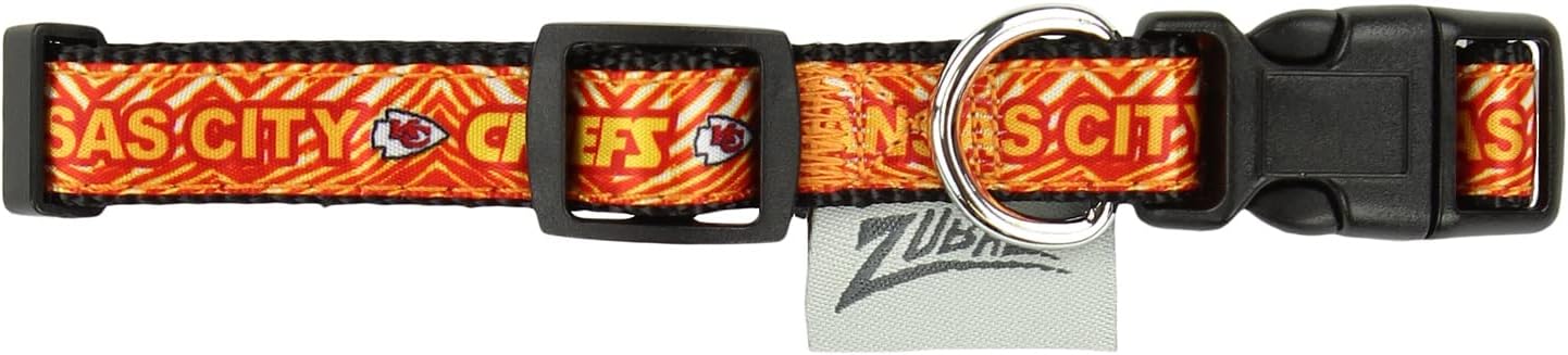 Zubaz NFL Team Adjustable Pet Collar for Dogs & Cats, Pittsburgh Steelers, Medium