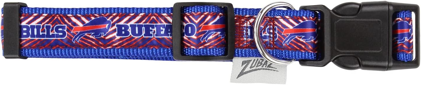 Zubaz NFL Team Adjustable Pet Collar for Dogs & Cats, Pittsburgh Steelers, Medium