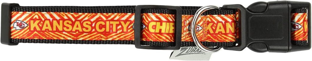 Zubaz NFL Team Adjustable Pet Collar for Dogs & Cats, Pittsburgh Steelers, Medium