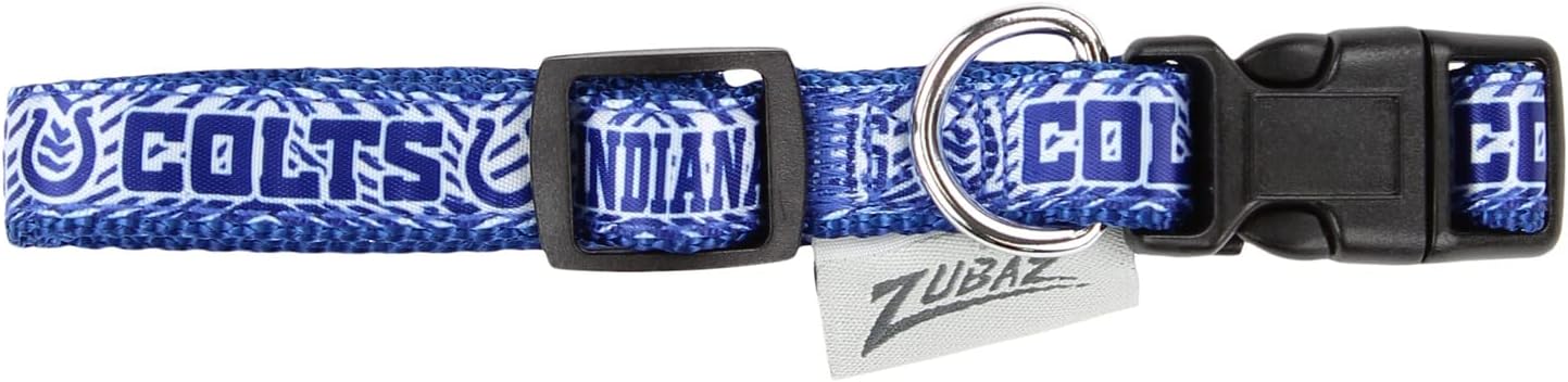 Zubaz NFL Team Adjustable Pet Collar for Dogs & Cats, Pittsburgh Steelers, Medium