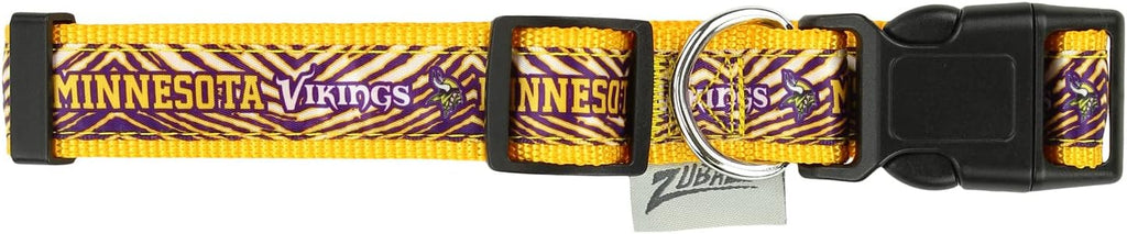 Zubaz NFL Team Adjustable Pet Collar for Dogs & Cats, Pittsburgh Steelers, Medium