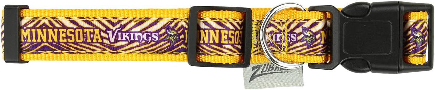 Zubaz NFL Team Adjustable Pet Collar for Dogs & Cats, Pittsburgh Steelers, Medium