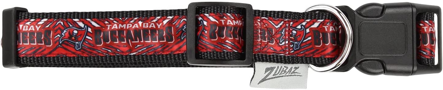 Zubaz NFL Team Adjustable Pet Collar for Dogs & Cats, Pittsburgh Steelers, Medium