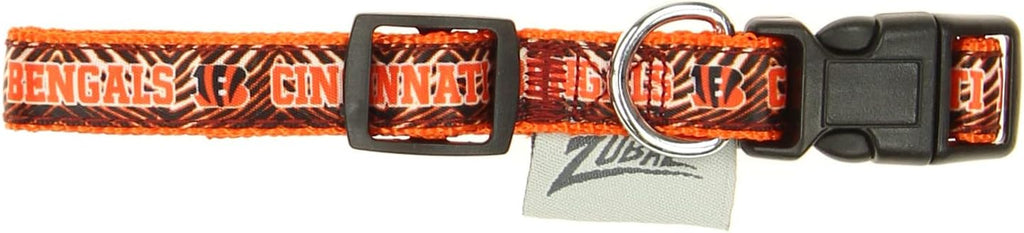 Zubaz NFL Team Adjustable Pet Collar for Dogs & Cats, Pittsburgh Steelers, Medium