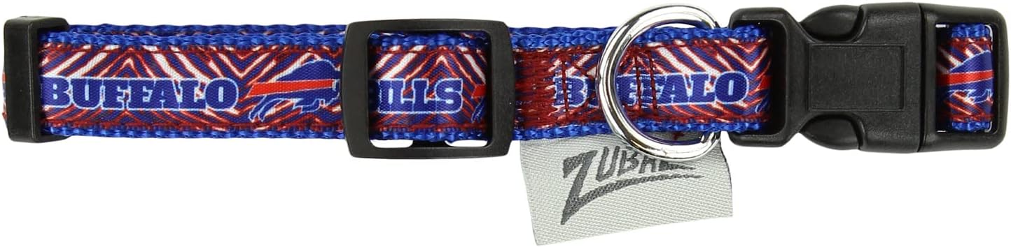 Zubaz NFL Team Adjustable Pet Collar for Dogs & Cats, Pittsburgh Steelers, Medium