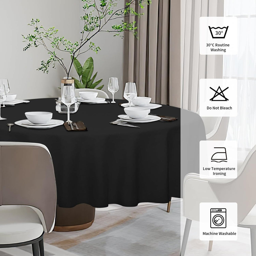 Easy-Going Faux Linen Waterproof Spill-Proof Tablecloth Stain Resistant Rectangle Table Cloth Wrinkle Free Decorative Fabric for Kitchen, Dining, Party, Weddings, Restaurants (52x70 in, Linen)