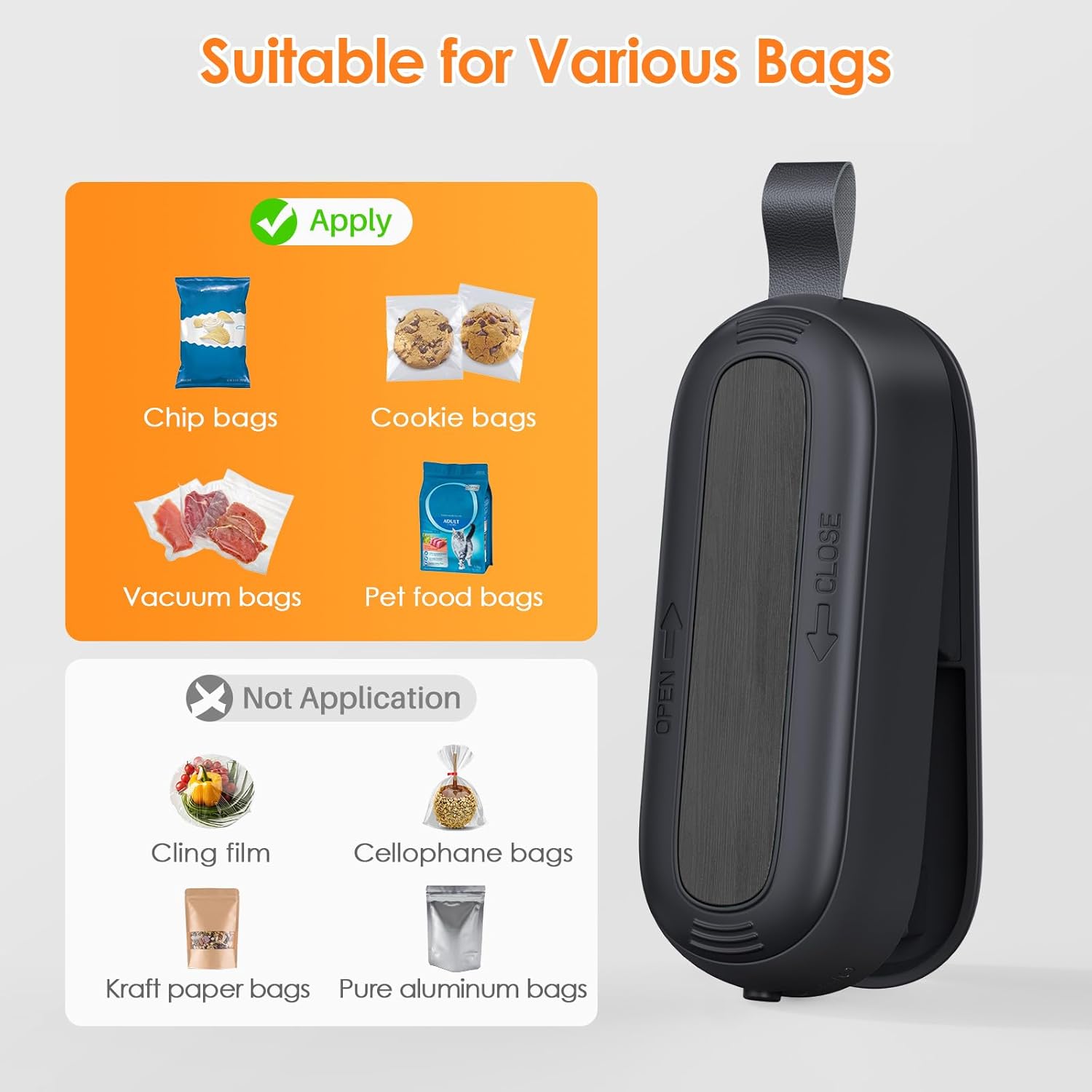 “FEPPO 2-in-1 Mini Bag Sealer & Cutter – Portable Snack Resealer 🔋 Batteries Included”