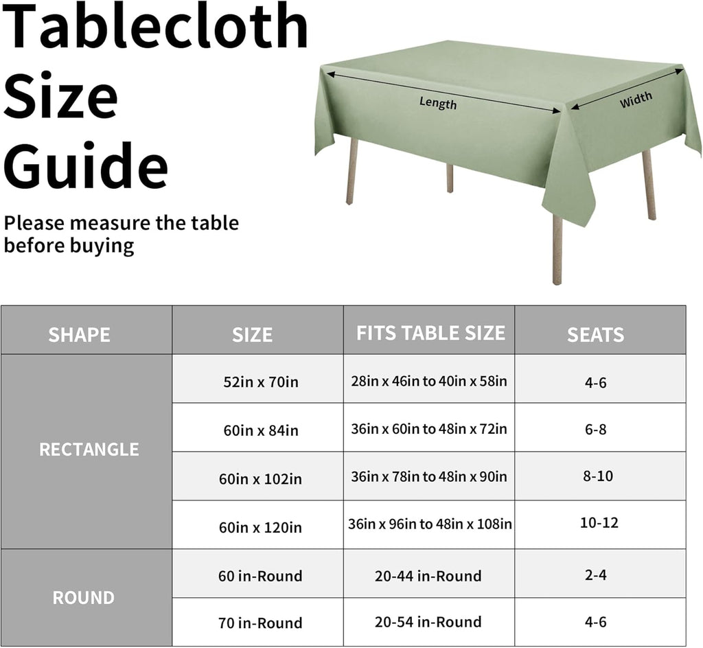 Easy-Going Faux Linen Waterproof Spill-Proof Tablecloth Stain Resistant Rectangle Table Cloth Wrinkle Free Decorative Fabric for Kitchen, Dining, Party, Weddings, Restaurants (52x70 in, Linen)