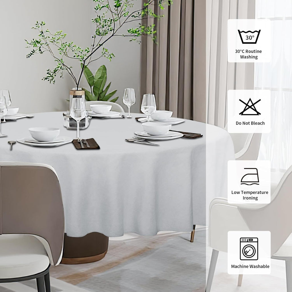 Easy-Going Faux Linen Waterproof Spill-Proof Tablecloth Stain Resistant Rectangle Table Cloth Wrinkle Free Decorative Fabric for Kitchen, Dining, Party, Weddings, Restaurants (52x70 in, Linen)