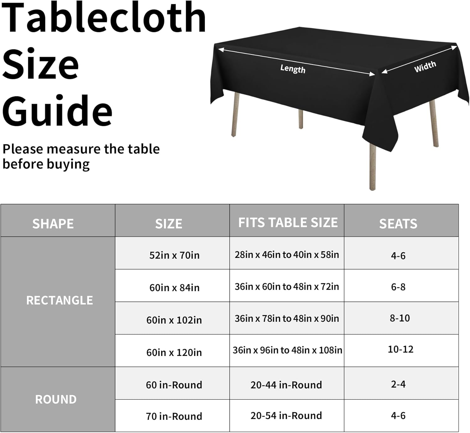 Easy-Going Faux Linen Waterproof Spill-Proof Tablecloth Stain Resistant Rectangle Table Cloth Wrinkle Free Decorative Fabric for Kitchen, Dining, Party, Weddings, Restaurants (52x70 in, Linen)