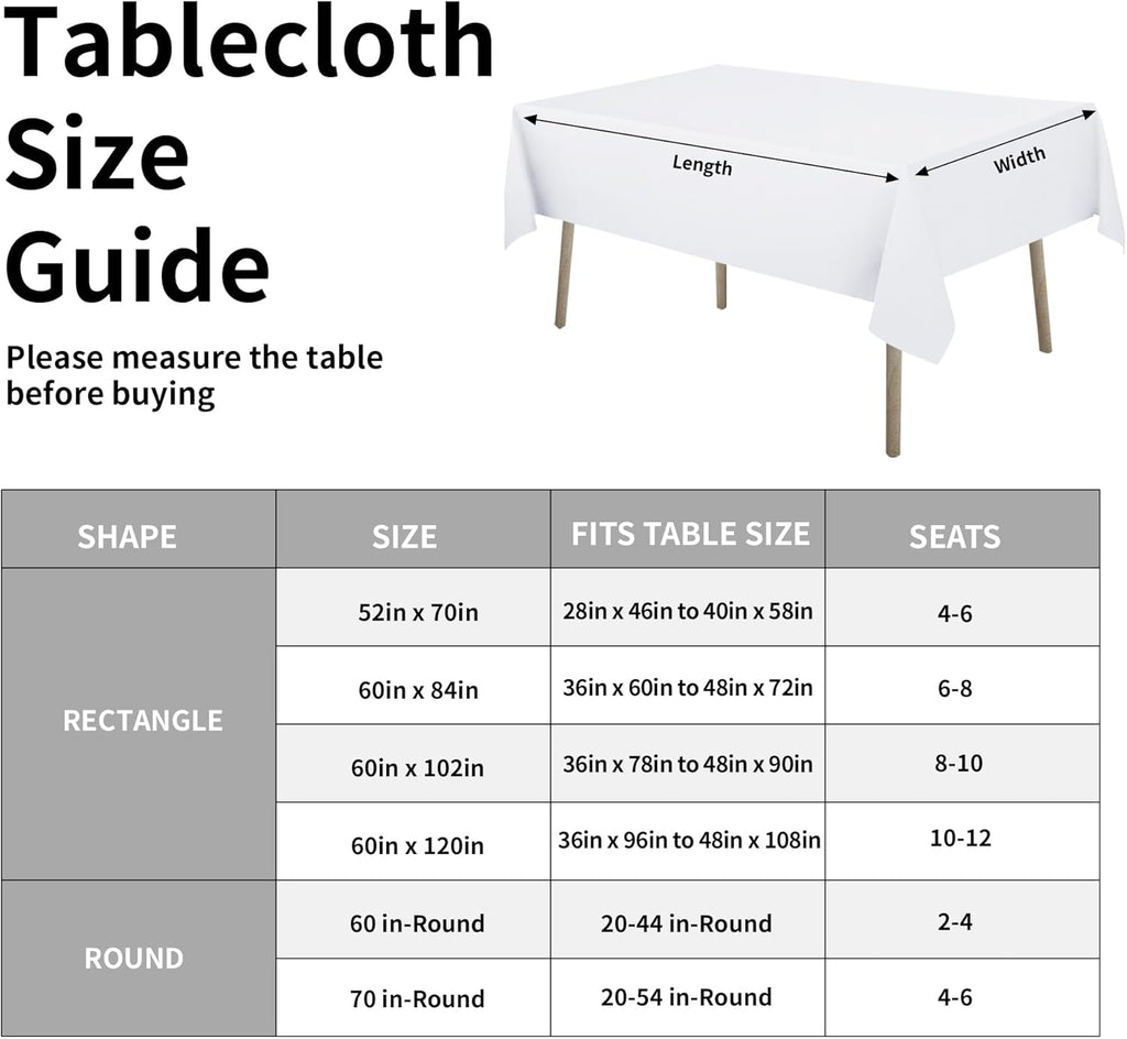 Easy-Going Faux Linen Waterproof Spill-Proof Tablecloth Stain Resistant Rectangle Table Cloth Wrinkle Free Decorative Fabric for Kitchen, Dining, Party, Weddings, Restaurants (52x70 in, Linen)